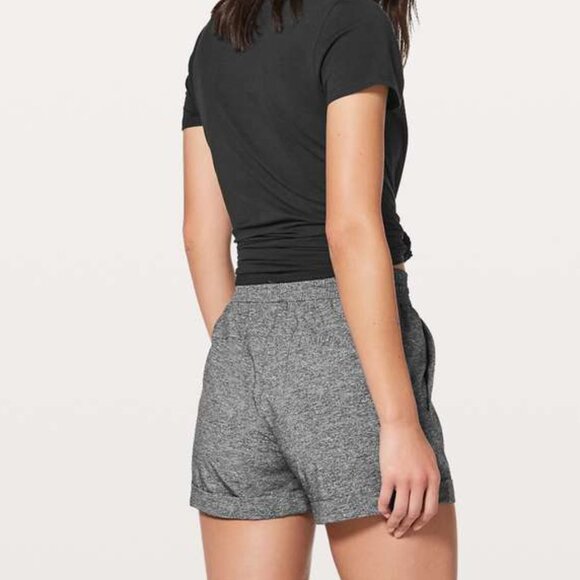 NEW Lululemon Spring Break Away Short *4-way Stretch 3" Heather Lux Mult Black 4 - Picture 2 of 4